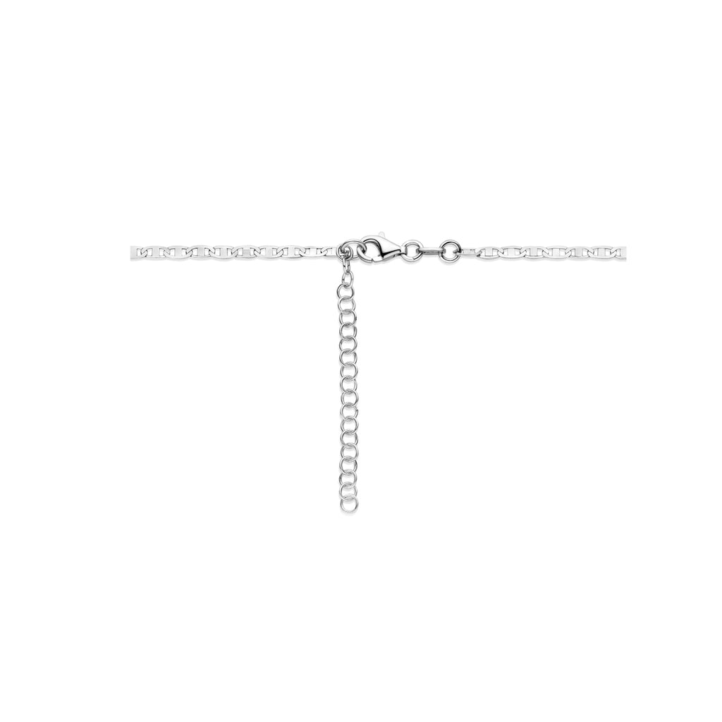Halskette Perlen Barock 70 + 5 cm Silber rhodiniert
