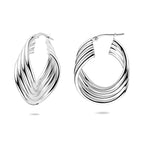 oorringen 31,5 mm zilver gerhodineerd