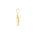 hanger baby voetjes 11,5 mm 14K geelgoud