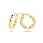 Ohrringe 2,5 mm Rundrohr 14K Gelbgold