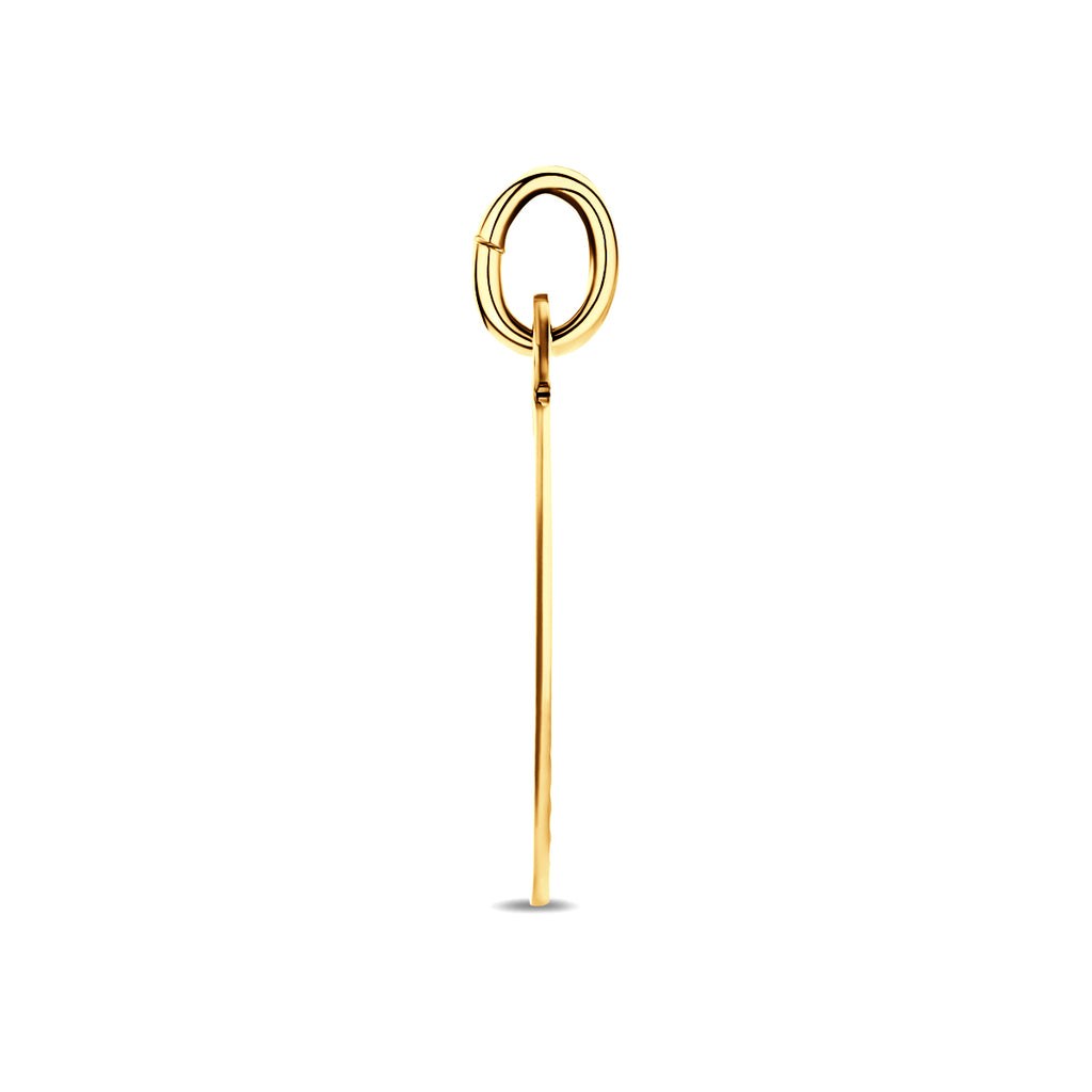 hanger meisje gediamanteerd 19 mm 14K geelgoud