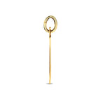 hanger meisje gediamanteerd 19 mm 14K geelgoud