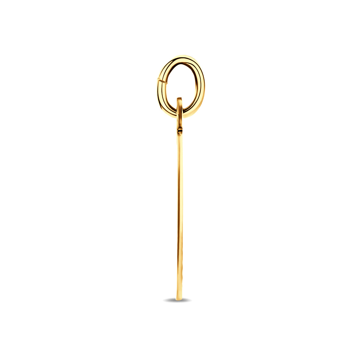 hanger meisje gediamanteerd 19 mm 14K geelgoud