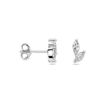 oorknoppen zirkonia zilver gerhodineerd