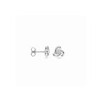 Ohrstecker Zirkonia 8 mm Silber rhodiniert