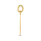 hanger jongen gediamanteerd 19 mm 14K geelgoud