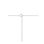 y-collier kapittelslot 39 cm zilver gerhodineerd