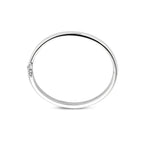 Armreif Scharnier massiv 10 x 60 mm Silber rhodiniert