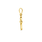 9k hanger kruis zirkonia 12 mm 9K geel