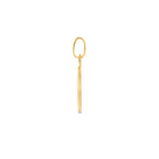 hanger ovaal engel poli/mat 19 mm 14K geelgoud - ovaal