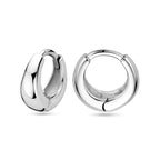 Klappohrringe 11,5 mm Silber rhodiniert