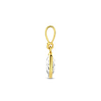 9k hanger zirkonia ovaal 7,5 mm 9K geel - ovaal