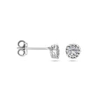 oorknoppen zirkonia zilver gerhodineerd