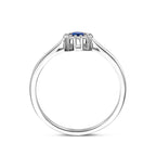 Ring Saphir Zirkonia Silber rhodiniert