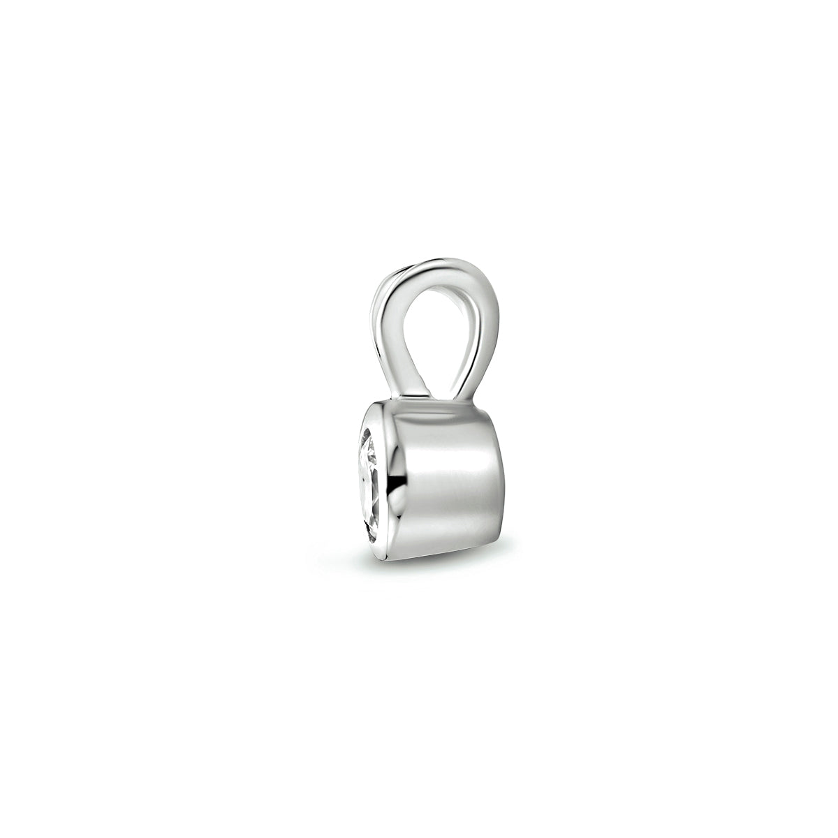 Anhänger Zirkonia 11 mm Silber rhodiniert