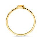 Ring mit Geburtsstein Citrin November 14K Gelbgold