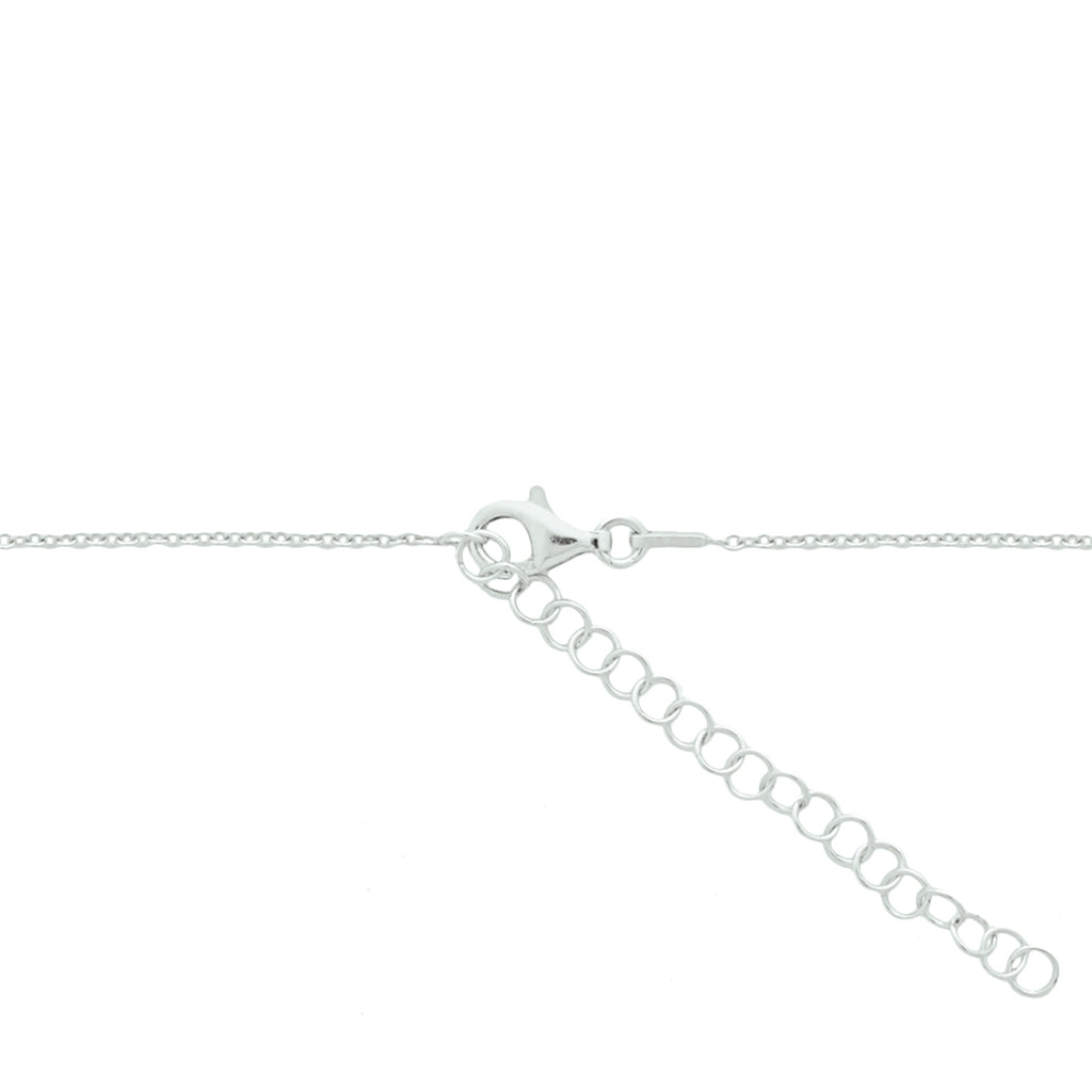 Halskette Kleeblatt 1,3 mm 40 + 5 cm Silber rhodiniert