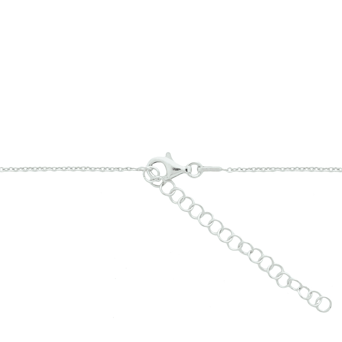 Halskette Kleeblatt 1,3 mm 40 + 5 cm Silber rhodiniert