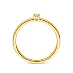ring diamant 0.05ct h si 14K geelgoud
