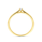 ring lab grown diamant 0.10ct h si 14K geelgoud