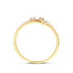 ring zirkonia tricolor 14K tricolor goud