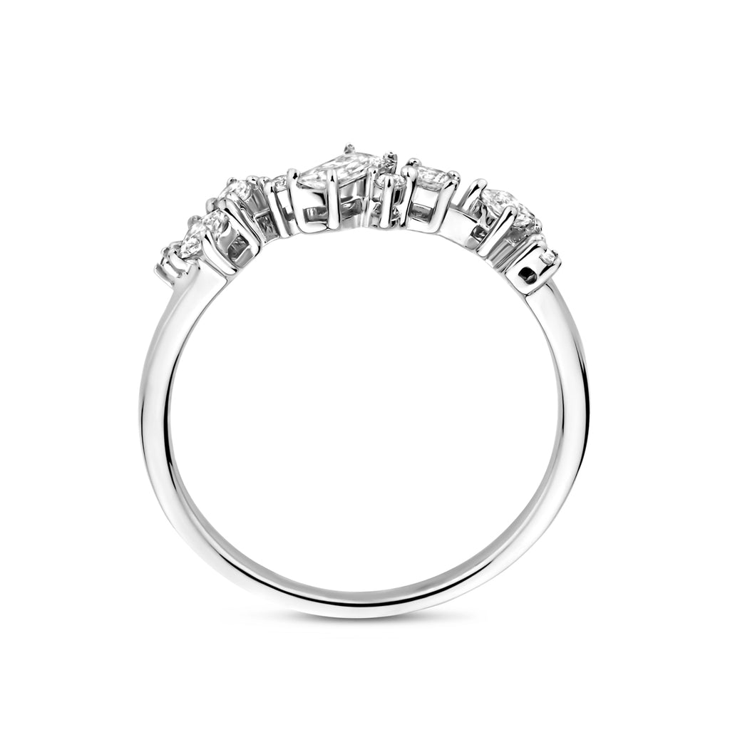 Ring Zirkonia Silber rhodiniert