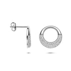 Ohrstecker Zirkonia 14,5 mm Sterlingsilber rhodiniert