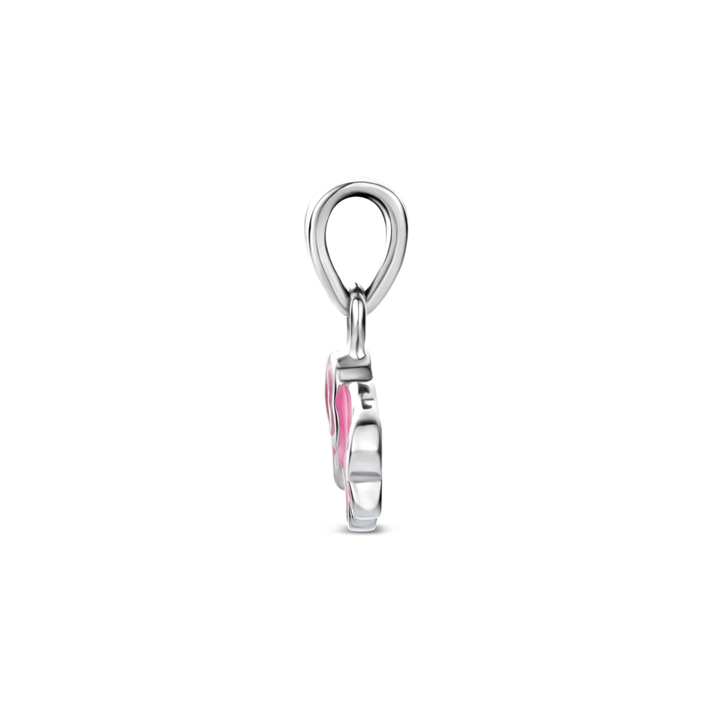hanger olifant emaille zilver gerhodineerd