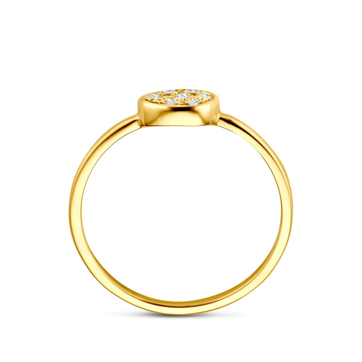 ring diamant 0.07ct h si 14K geelgoud