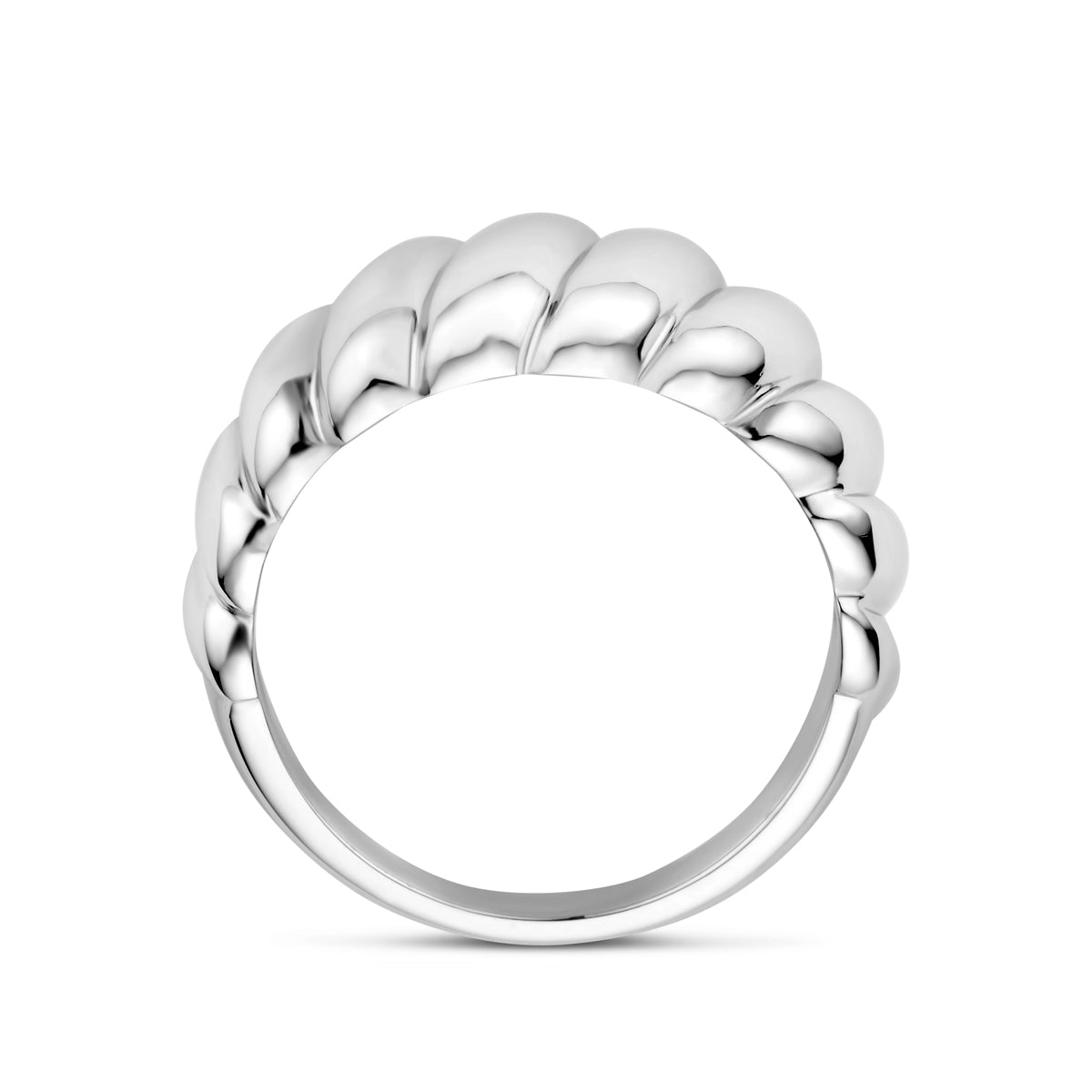 ring balloon zilver gerhodineerd