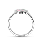 ring vlinder zilver gerhodineerd