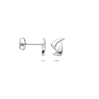 Ohrstecker poliert/matt 8,8 mm Sterlingsilber rhodiniert