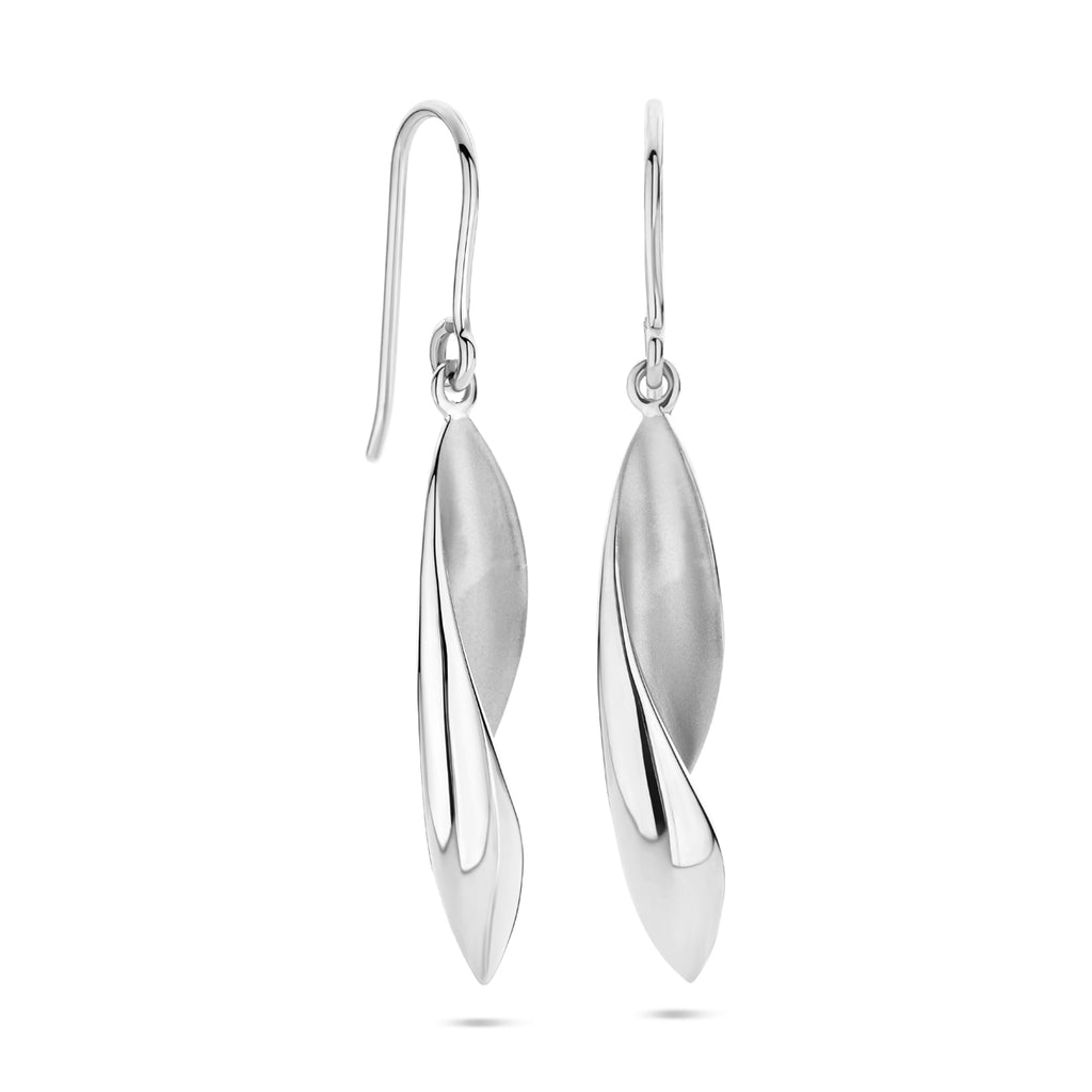 oorhangers franse haak poli/mat 33 mm zilver gerhodineerd