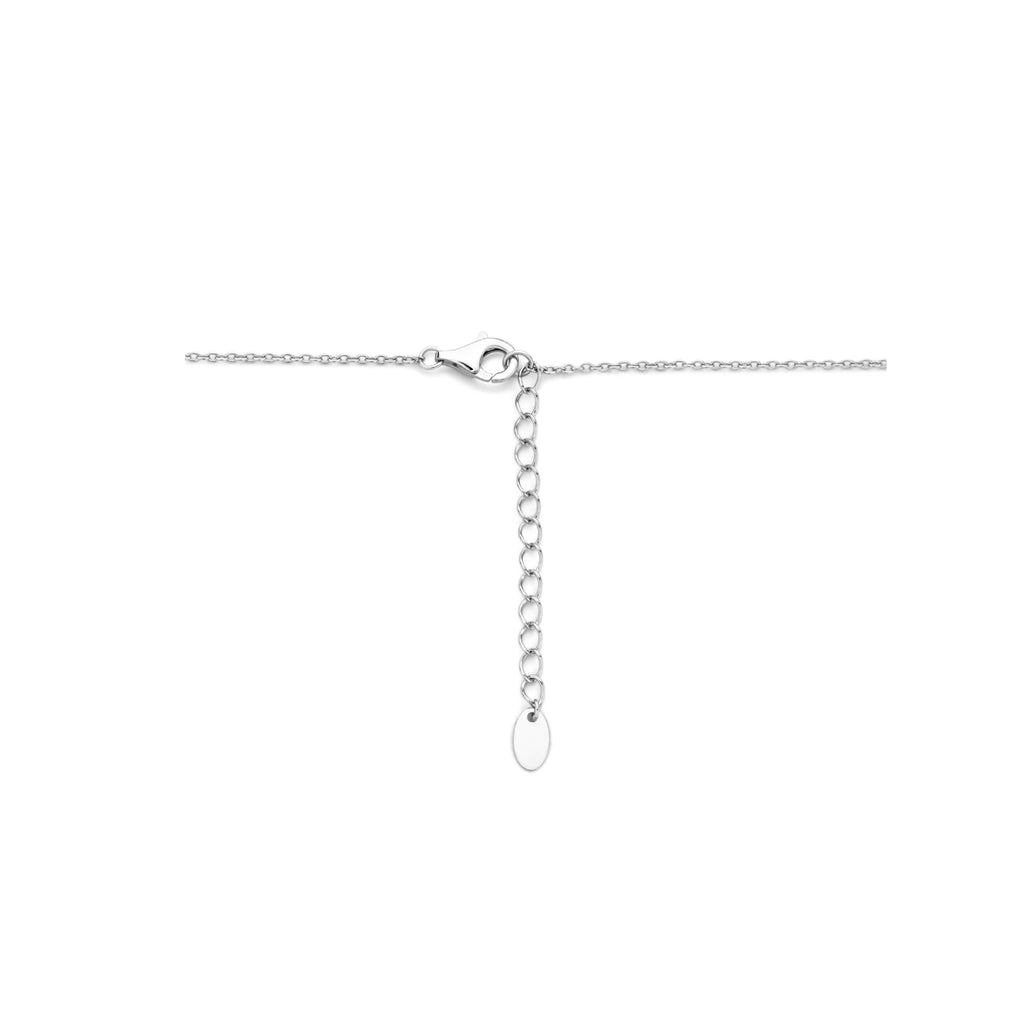 collier strik 40 + 4 cm zilver gerhodineerd
