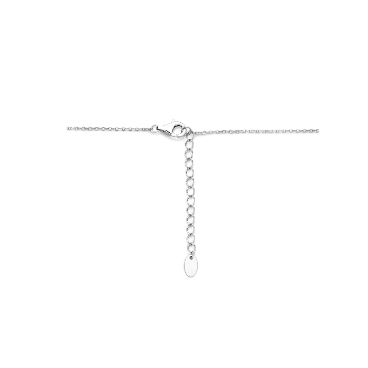 collier strik 40 + 4 cm zilver gerhodineerd