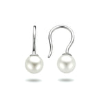 oorhangers franse haak parel zilver gerhodineerd