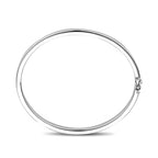 Armreif Scharnier 5 mm Flachrohr silber rhodiniert