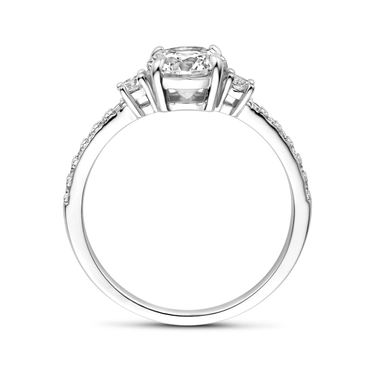 Ring Zirkonia Silber rhodiniert