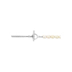 collier parels kapittelslot 45 cm zilver gerhodineerd