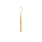 9k hanger kruis gehamerd 18,5 mm 9K geel