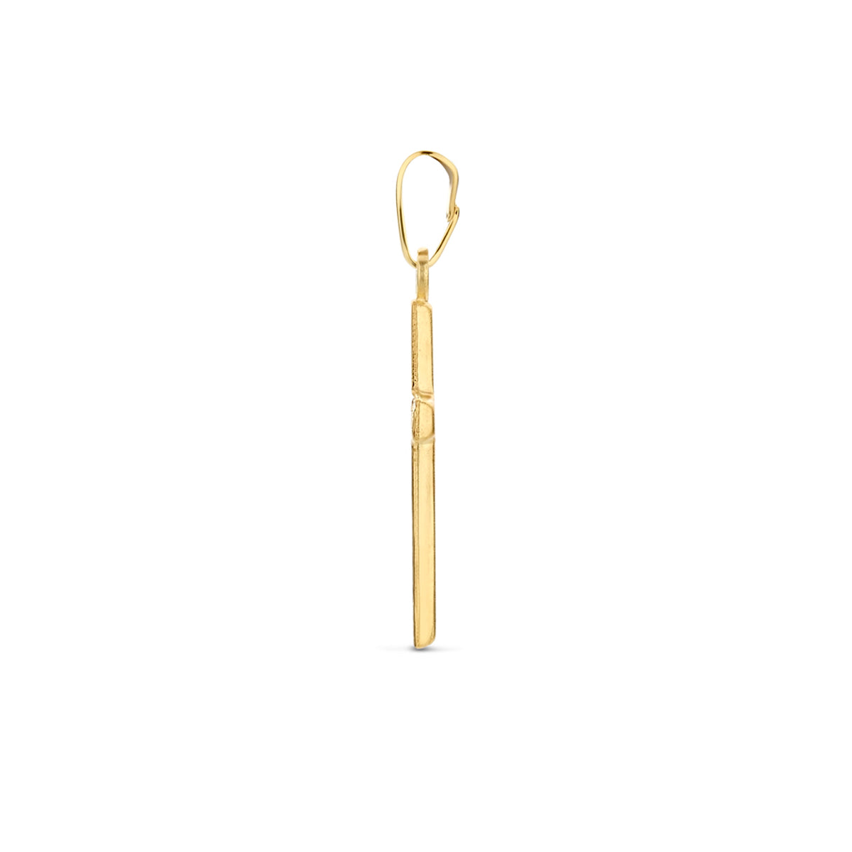 9k hanger kruis gehamerd 18,5 mm 9K geel