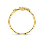 ring lab grown diamant 0.33ct h si 14K geelgoud