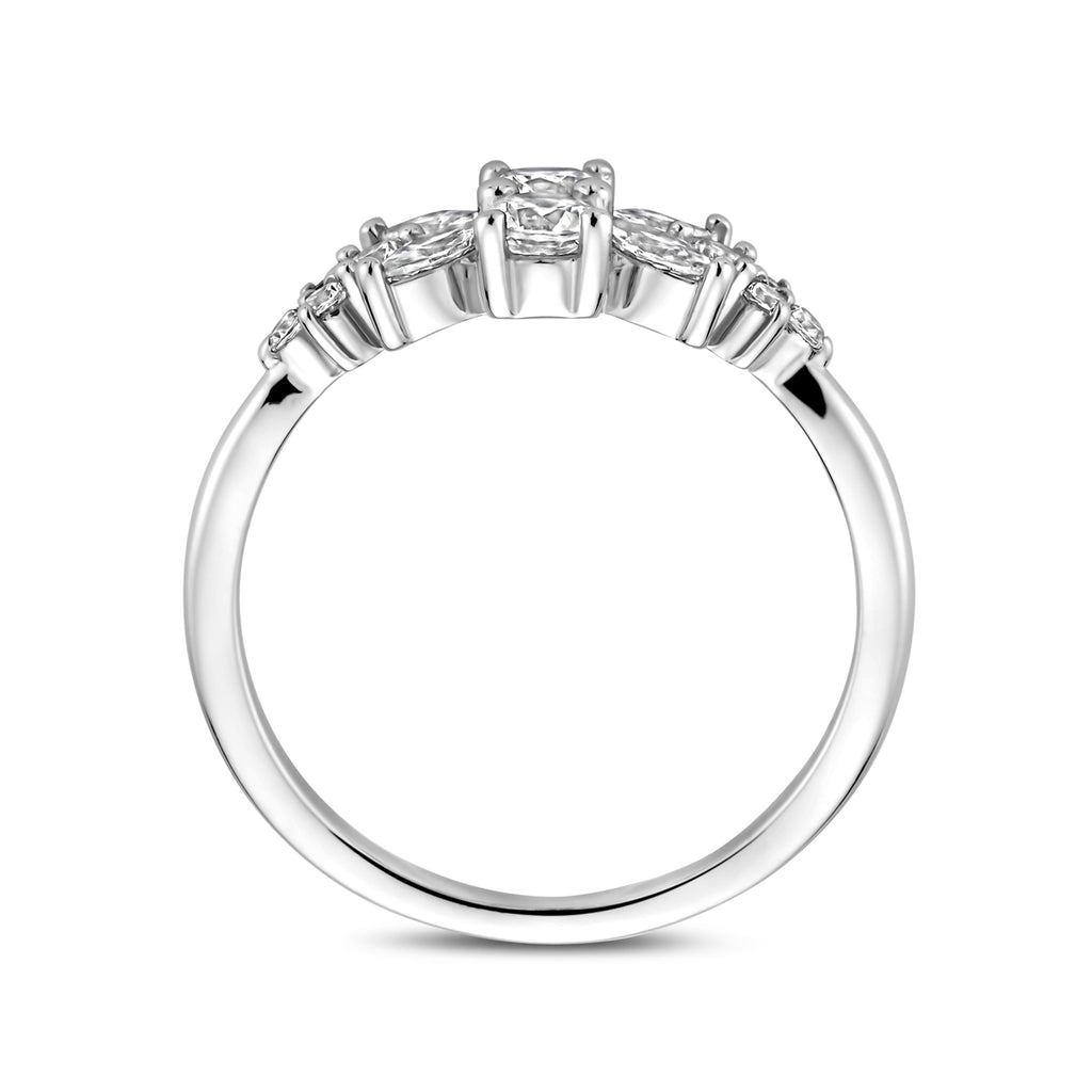 ring zirkonia zilver gerhodineerd