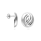 Ohrstecker 20,5 mm Silber rhodiniert