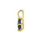 hanger saffier 11,5 mm 14K geelgoud