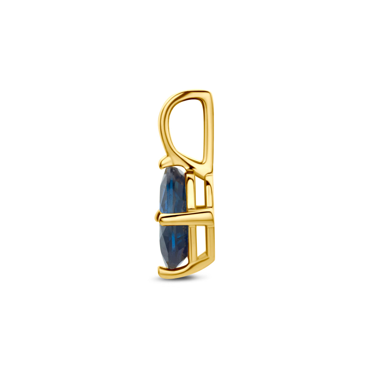 hanger saffier 11,5 mm 14K geelgoud