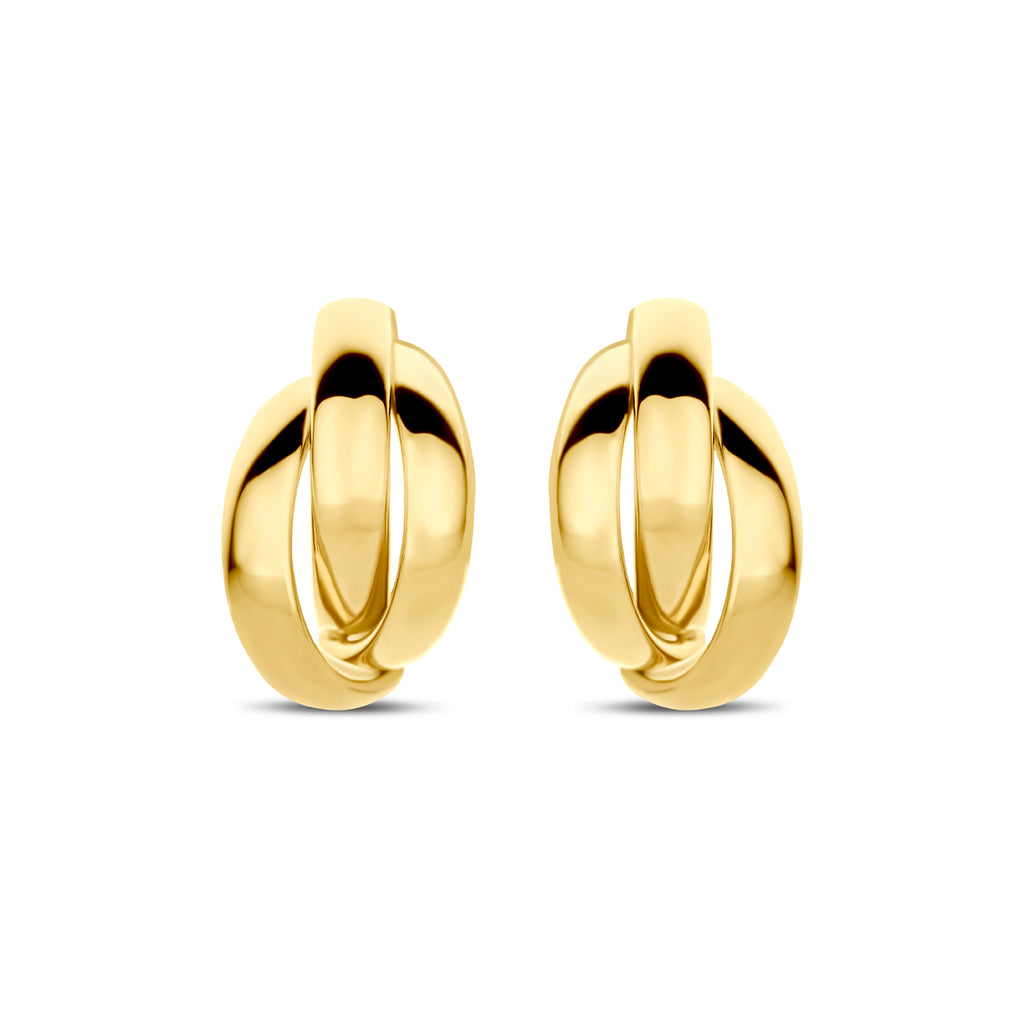 stekeroorringen 13 mm 14K geelgoud