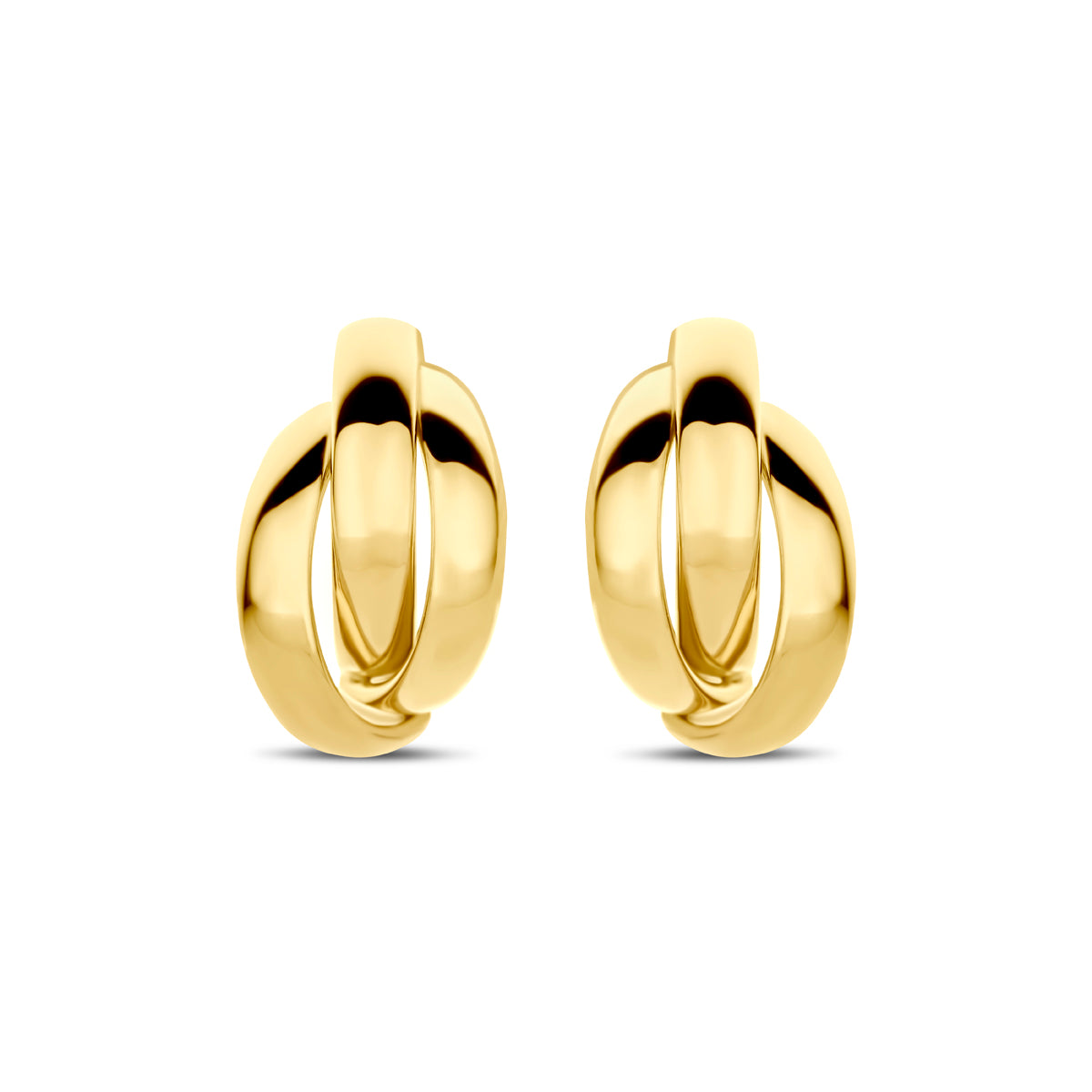 stekeroorringen 13 mm 14K geelgoud