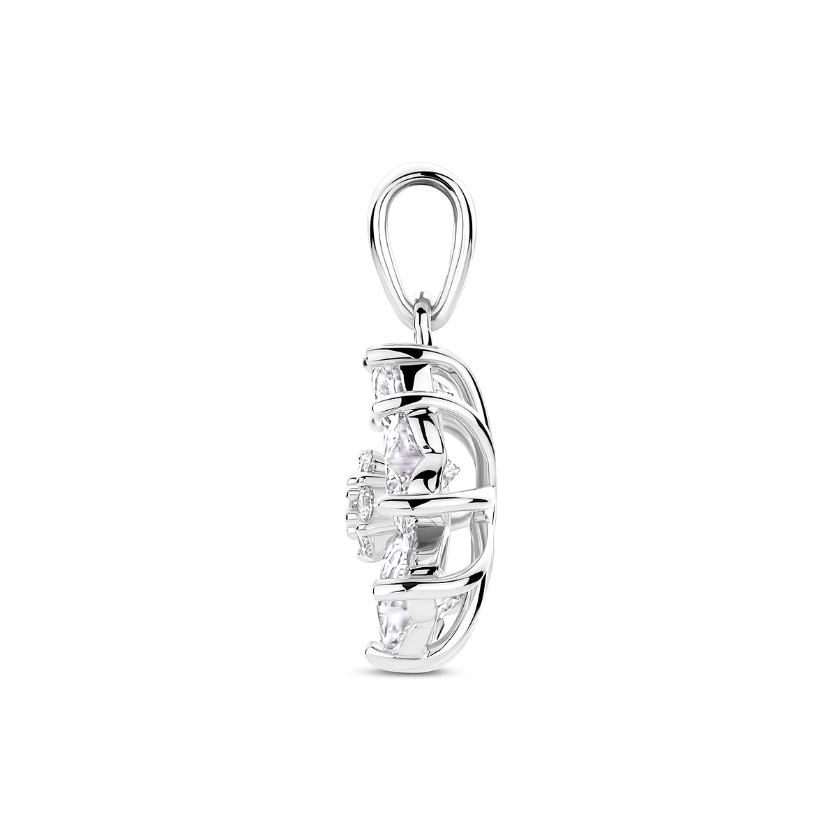 hanger zirkonia 20 mm zilver gerhodineerd
