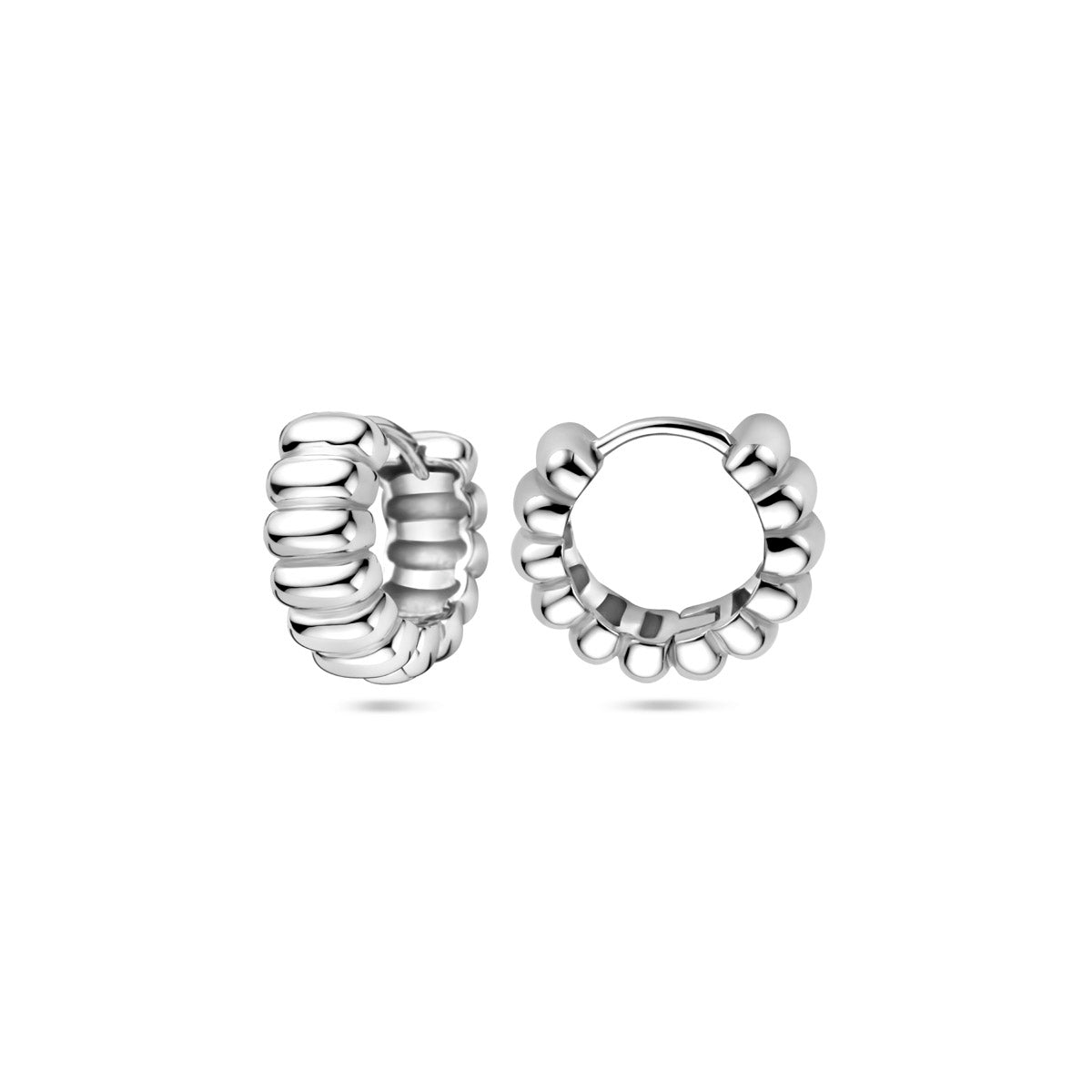 klapoorringen 13 mm zilver gerhodineerd